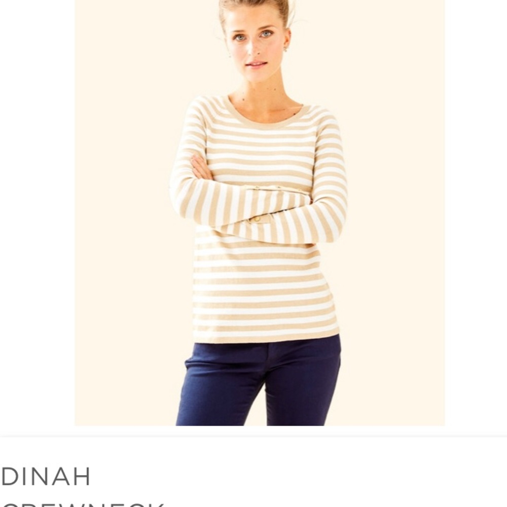 BNWT Lilly Pulitzer Gold Stripe Sweater